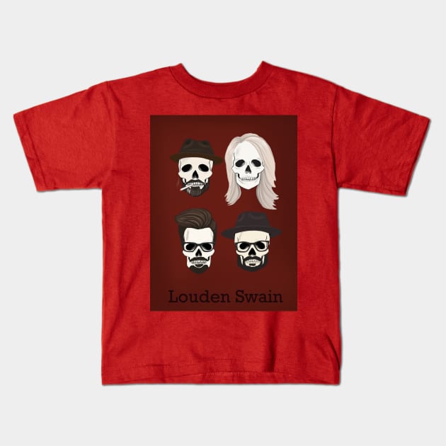 Louden swain skulls Kids T-Shirt by Slurpy T